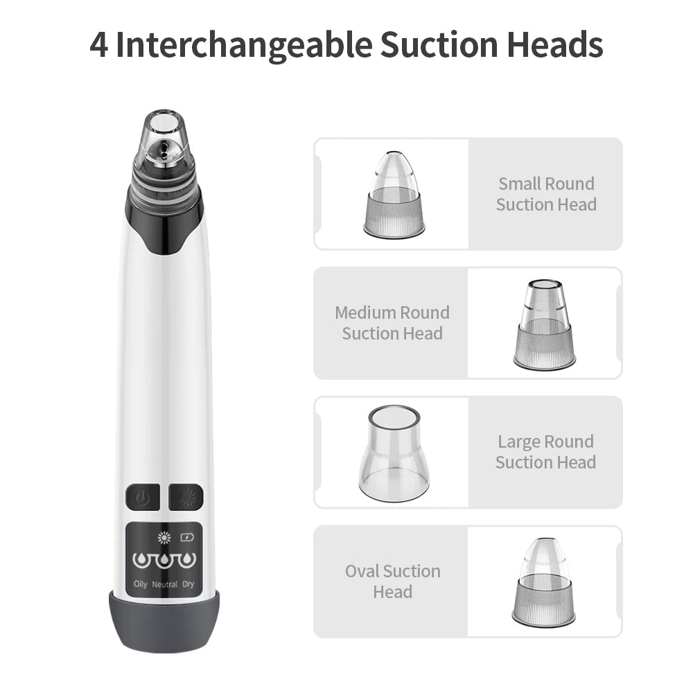 Blackhead Remover Vacuum Acne Pimple Black Spot Suction Electric Facial Pore Cleaner Skincare Exfoliating Beauty Instrument