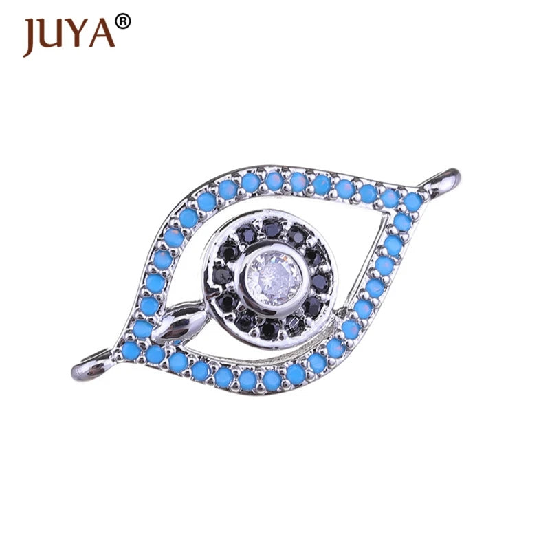 Juya Trendy Series Connector Shiny Zircon Crystal Jewellery Findings Accessories Charms DIY Jewelry Components