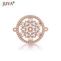 Juya Trendy Series Connector Shiny Zircon Crystal Jewellery Findings Accessories Charms DIY Jewelry Components