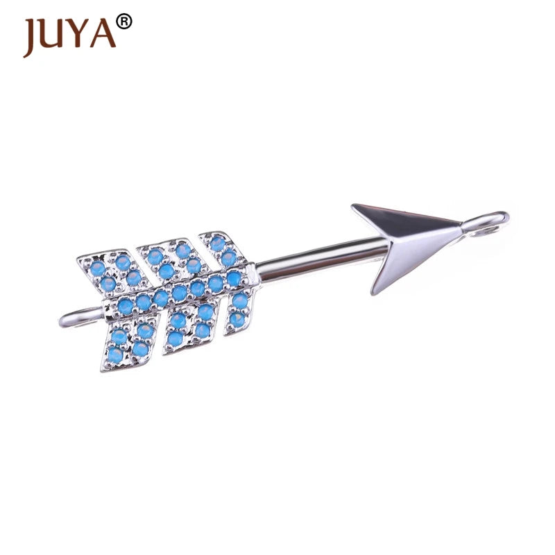 Juya Trendy Series Connector Shiny Zircon Crystal Jewellery Findings Accessories Charms DIY Jewelry Components