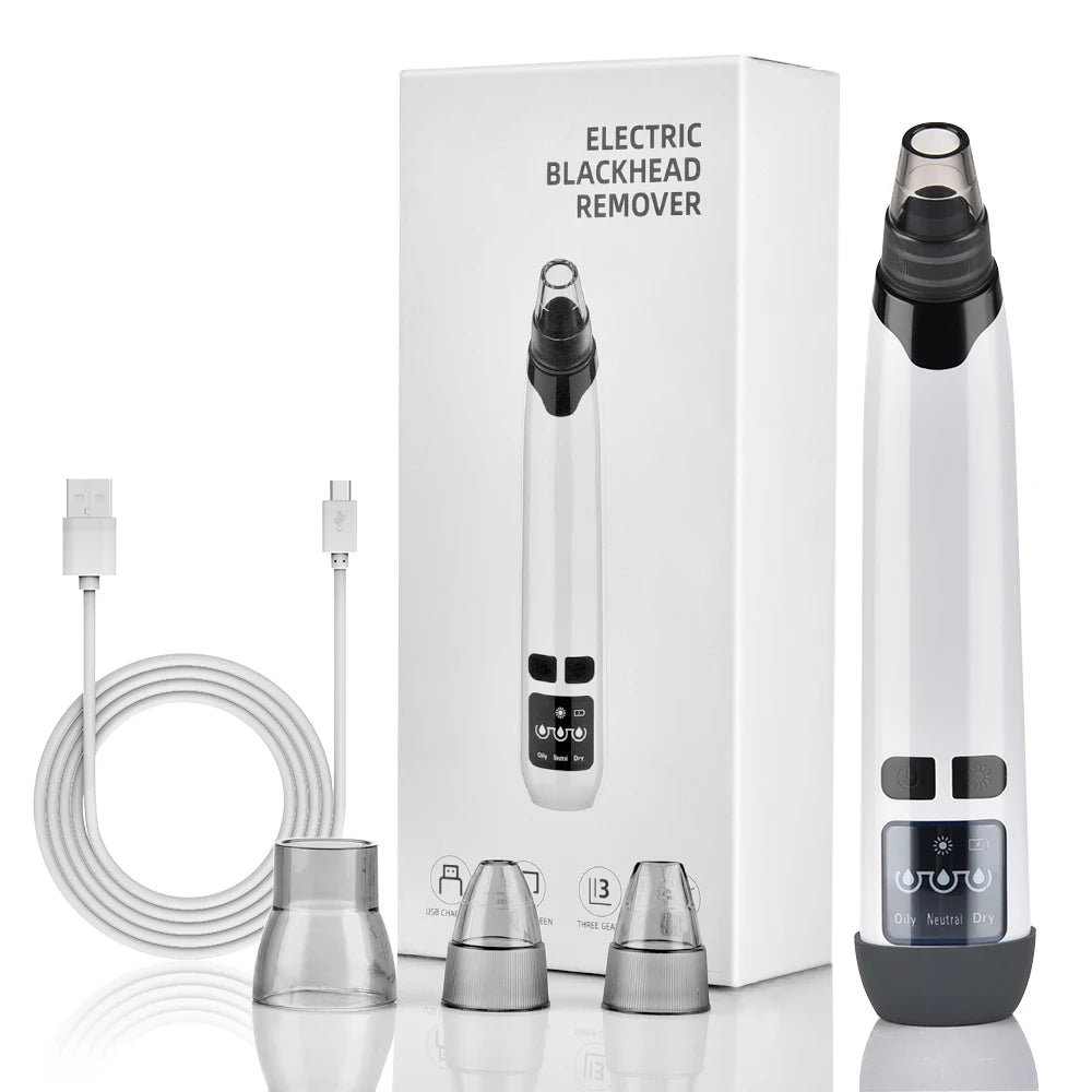 Blackhead Remover Vacuum Acne Pimple Black Spot Suction Electric Facial Pore Cleaner Skincare Exfoliating Beauty Instrument