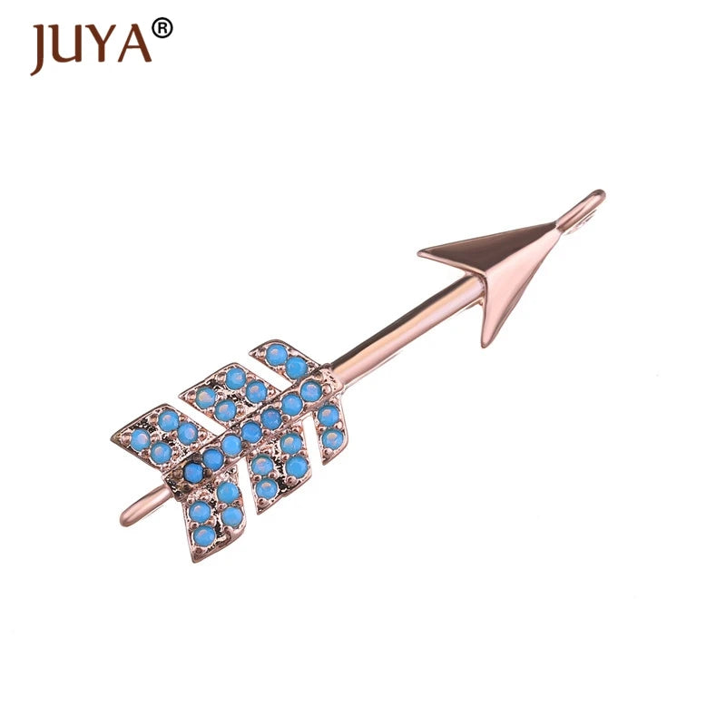 Juya Trendy Series Connector Shiny Zircon Crystal Jewellery Findings Accessories Charms DIY Jewelry Components