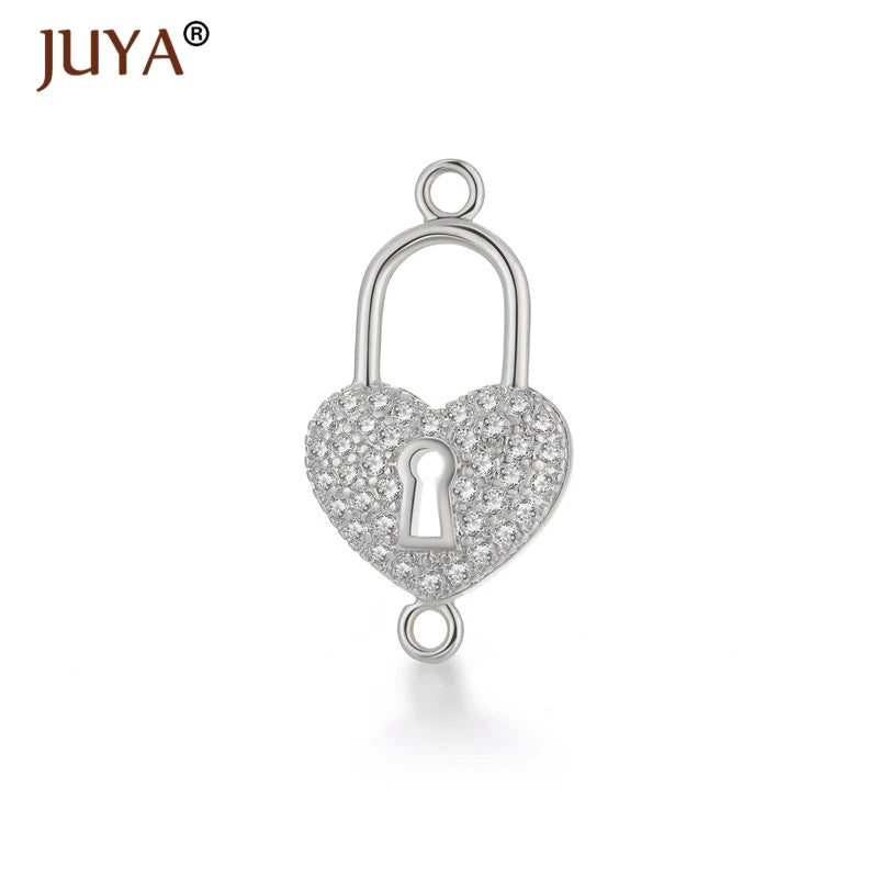 Juya Trendy Series Connector Shiny Zircon Crystal Jewellery Findings Accessories Charms DIY Jewelry Components