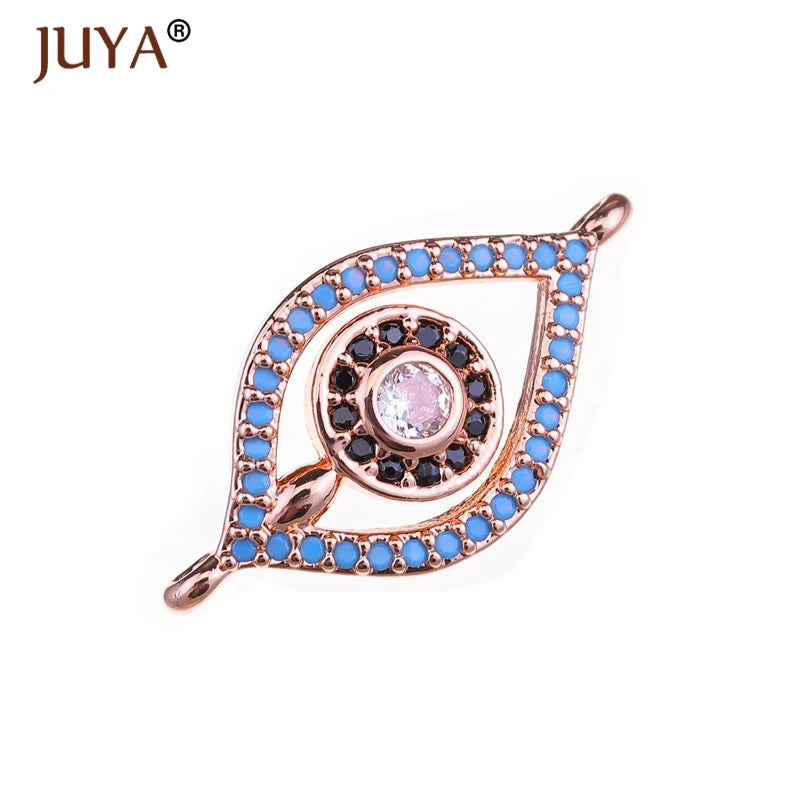 Juya Trendy Series Connector Shiny Zircon Crystal Jewellery Findings Accessories Charms DIY Jewelry Components