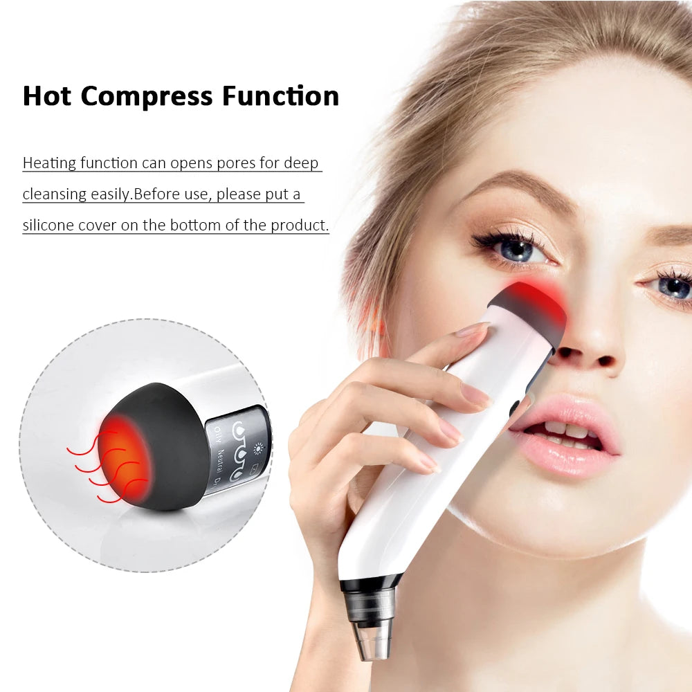 Blackhead Remover Vacuum Acne Pimple Black Spot Suction Electric Facial Pore Cleaner Skincare Exfoliating Beauty Instrument