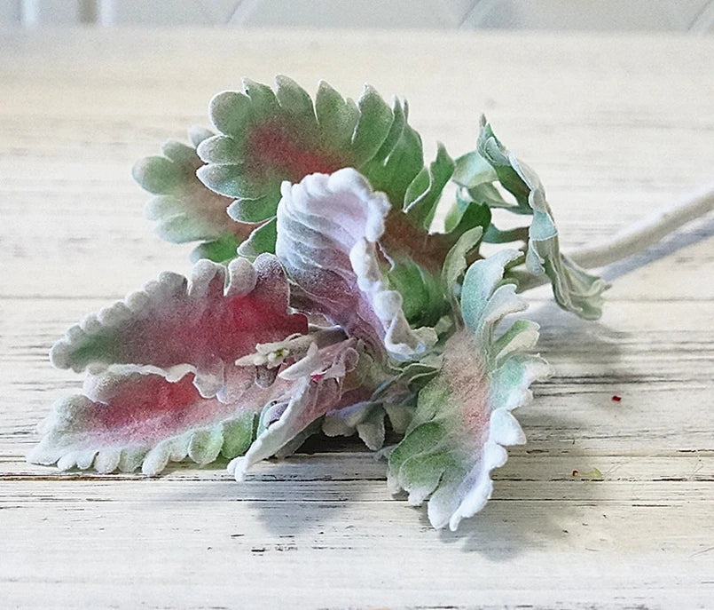 Artificial Flowers Silk Leaf Flocking Lagomorpha Festive Party Wedding Home Decoration Fake Plants Green Wall Bouquet Materials