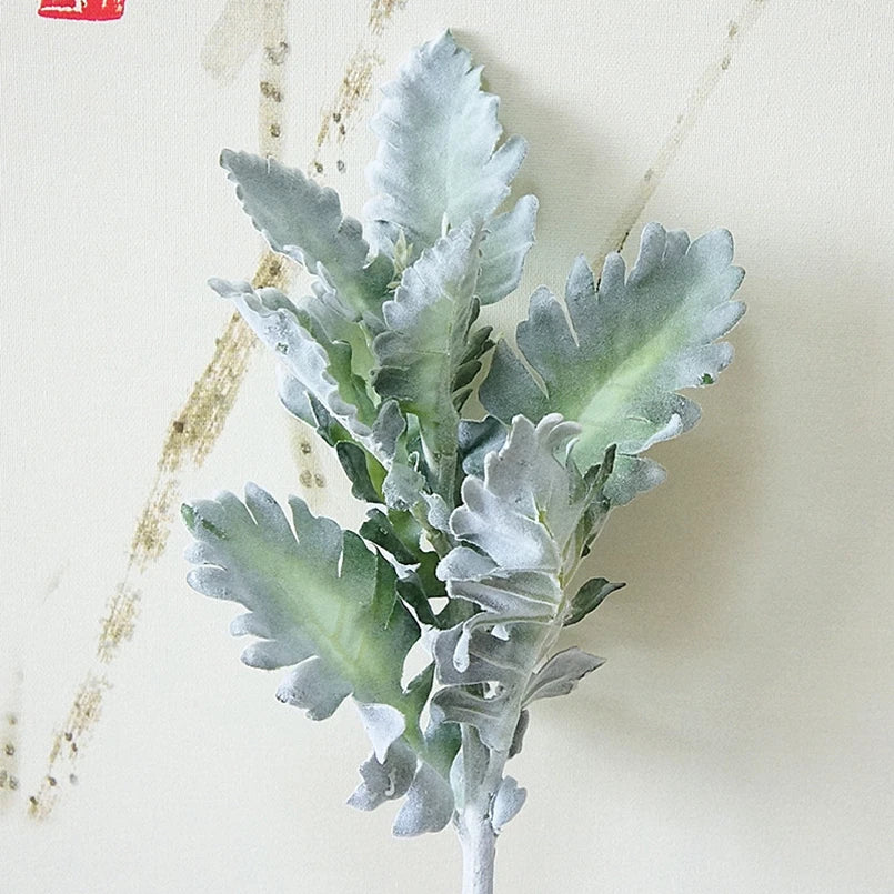 Artificial Flowers Silk Leaf Flocking Lagomorpha Festive Party Wedding Home Decoration Fake Plants Green Wall Bouquet Materials