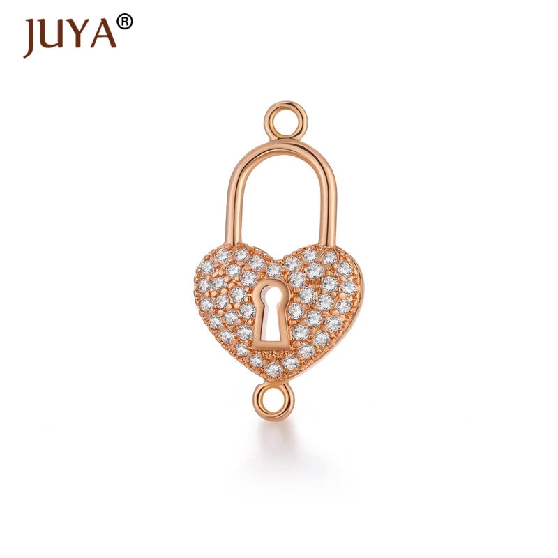 Juya Trendy Series Connector Shiny Zircon Crystal Jewellery Findings Accessories Charms DIY Jewelry Components