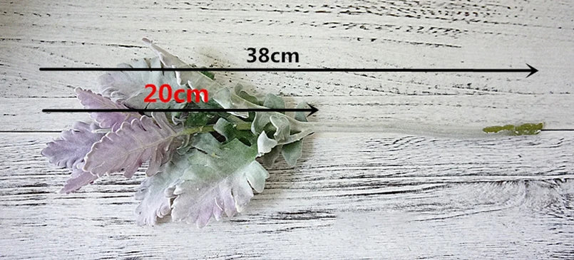 Artificial Flowers Silk Leaf Flocking Lagomorpha Festive Party Wedding Home Decoration Fake Plants Green Wall Bouquet Materials