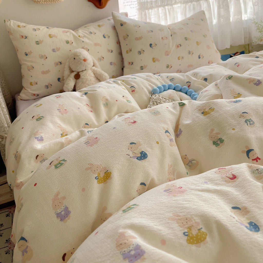 Home Microfiber Duvet Cover 1Pc Breathable Soft Zipper Closure Corner Ties Wrinkle Resistant Hypoallergenic Bedding for Bedroom
