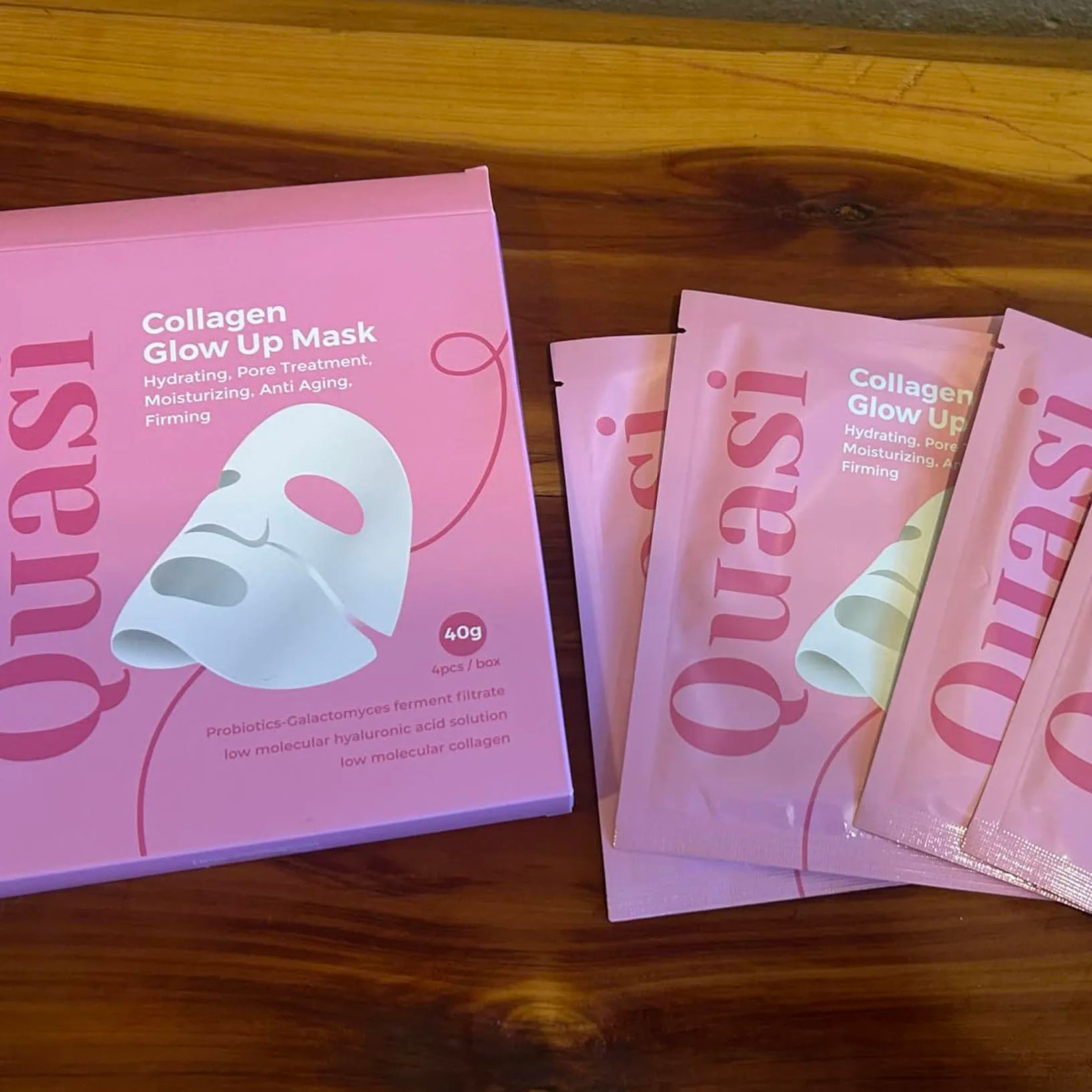Quasi 3D Lifting Skincare Set Korean Night Cream Serum Face Mask Overnight Deep Hydration Firming Brightening Pore Minimizing
