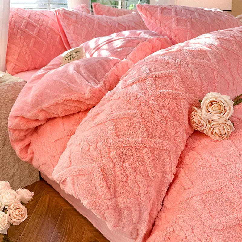 Warmth Duvet Cover Dual Use Blanket Warm Winter Blanket Soft Cozy Quilt Cover Plush Blankets for Beds Soft Cozy NO Pillowcases
