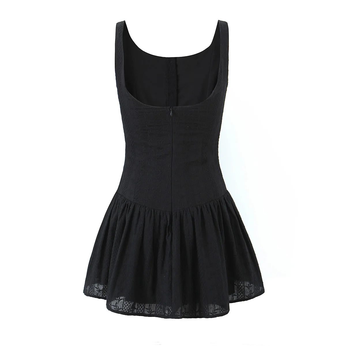 2024 Sexy White Embroidery Lace Low Waist Mini Tank Dress Women Open Buttons Neck Bodycon Sleeveless Ruched Hem Swing Party Robe