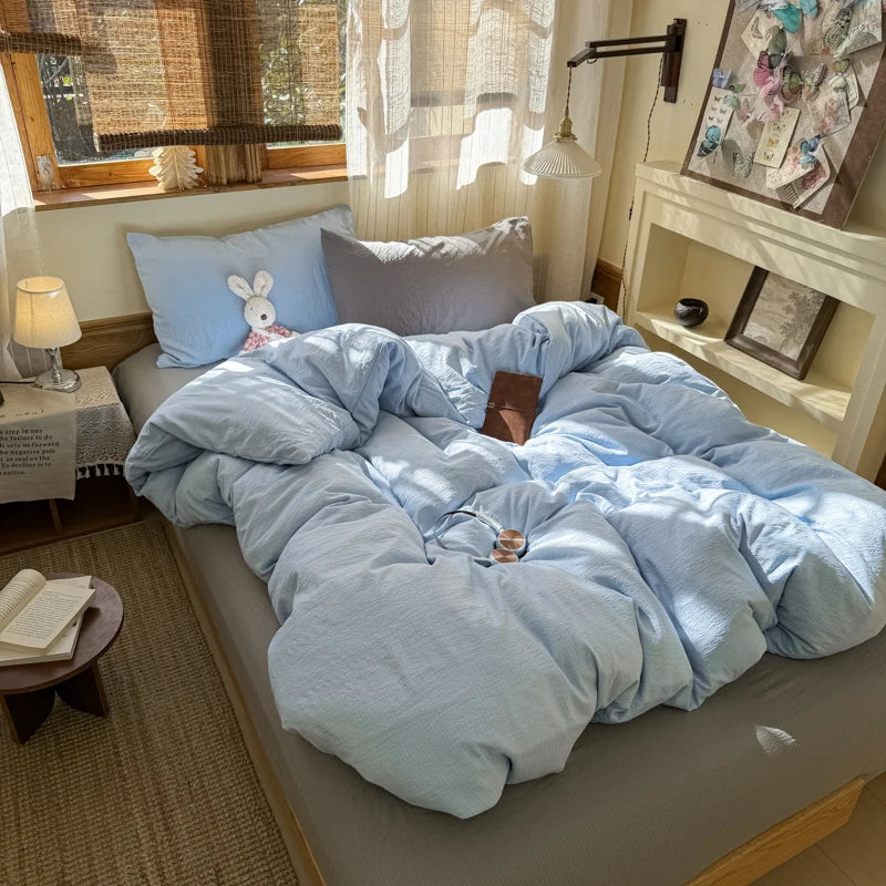 1 Duvet Cover, Soft Breathable Microfiber Quilt Cover, Wrinkle Resistant Fade Resistant All Season Bedding Comforter Cover