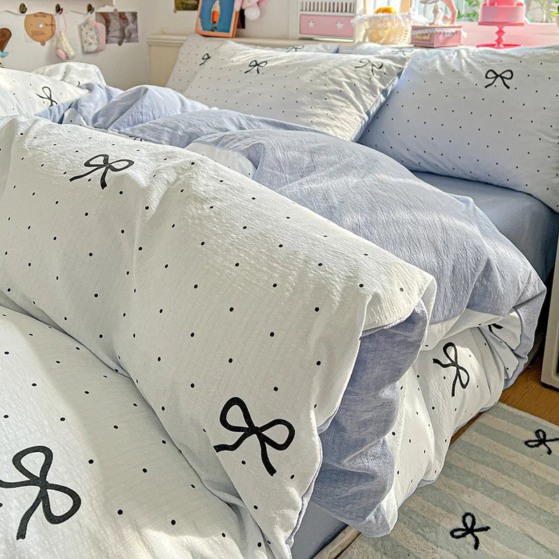 Double-layer Gauze Duvet Cover Single/Queen/King Flower Printed housse de couette Skin-friendly funda nordica 150 cama 이불커버