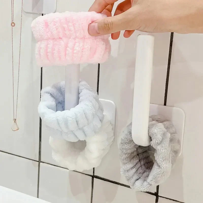1-10Pairs Flannel Skincare Spa Wristband Makeup Facial Wrist Washband Face Towel Wash Bow Headband Scrunchie Set for Women
