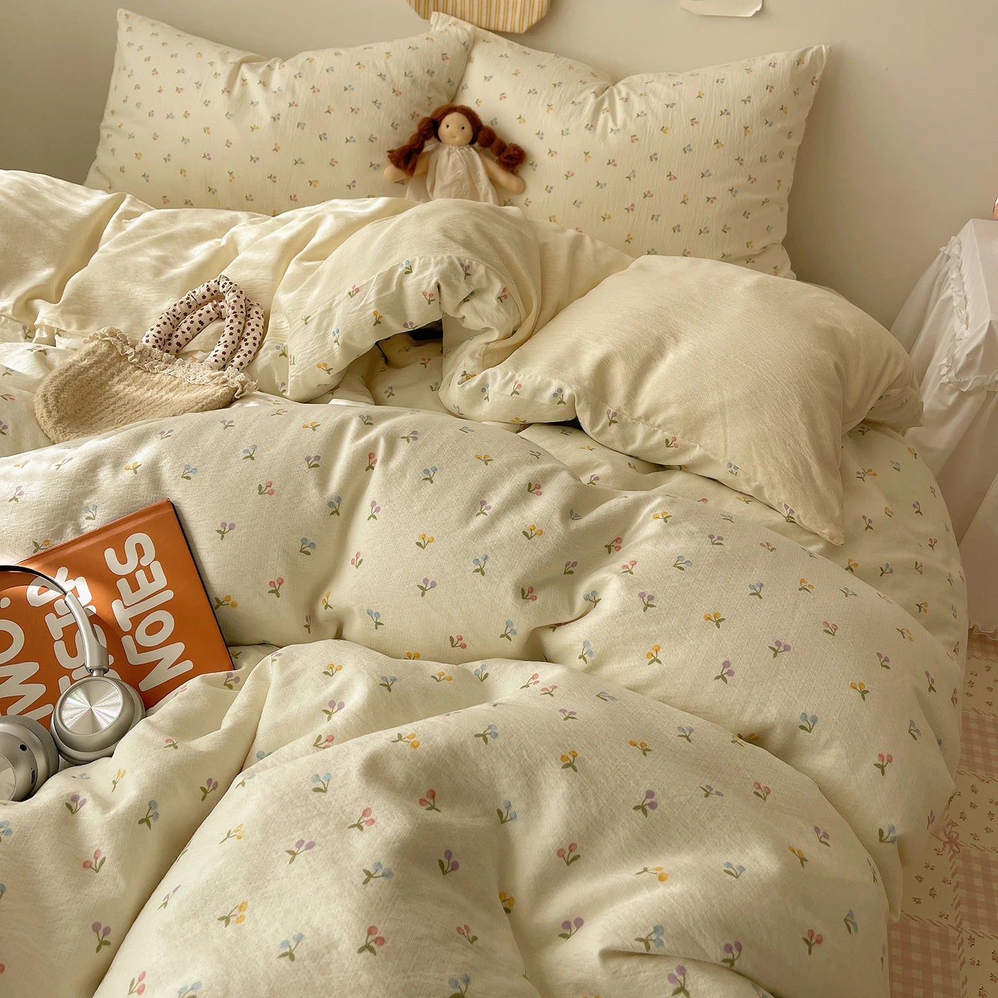 Home Microfiber Duvet Cover 1Pc Breathable Soft Zipper Closure Corner Ties Wrinkle Resistant Hypoallergenic Bedding for Bedroom