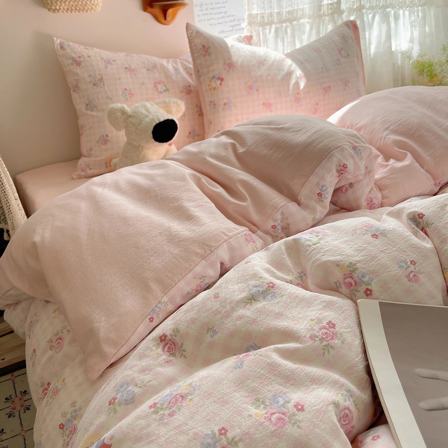 Home Microfiber Duvet Cover 1Pc Breathable Soft Zipper Closure Corner Ties Wrinkle Resistant Hypoallergenic Bedding for Bedroom