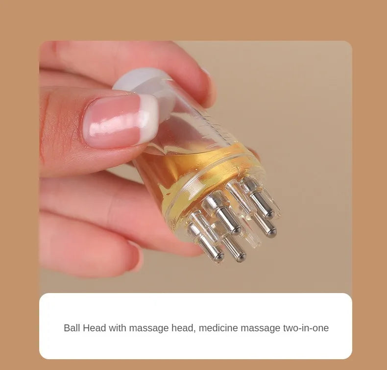 Scalp Applicator Minoxidil 1-6ml Essence Hair Growth Fluid Ball Massage Head Drug Delivery Smear Liquid Guide Comb
