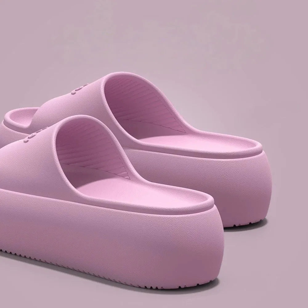 Fashion Non-slip Thick Sole Slippers Height Increasing Comfort Bathroom Slippers Summer Style Beach Sandals Summer Outdoor