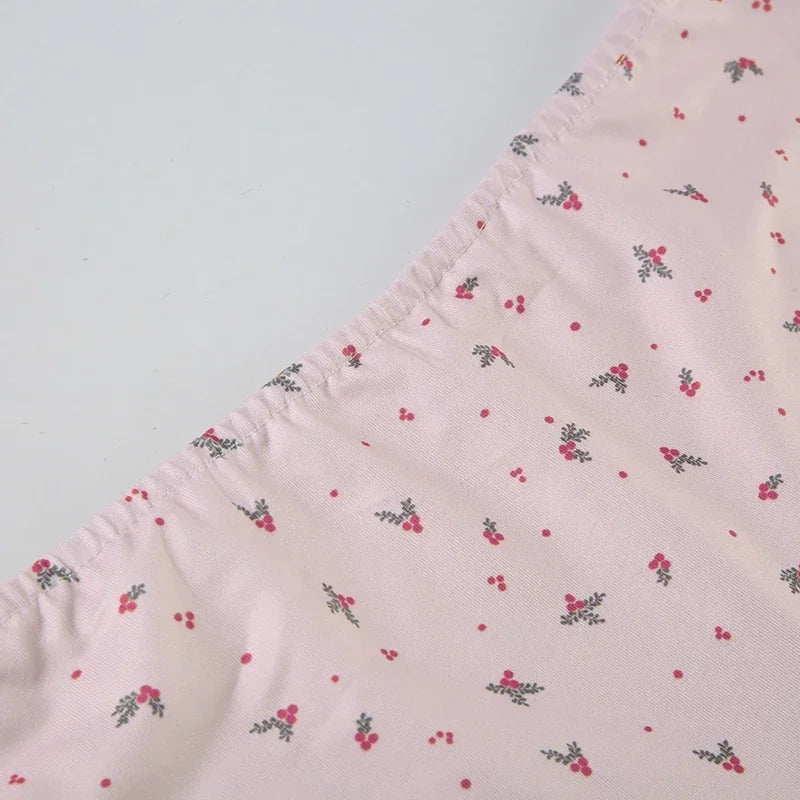 Women Sleepwear Pink Floral Lace Patchwork Two-piece Pajamas Set Sleeveless Camisoles and Slim Cute Shorts Loungewear