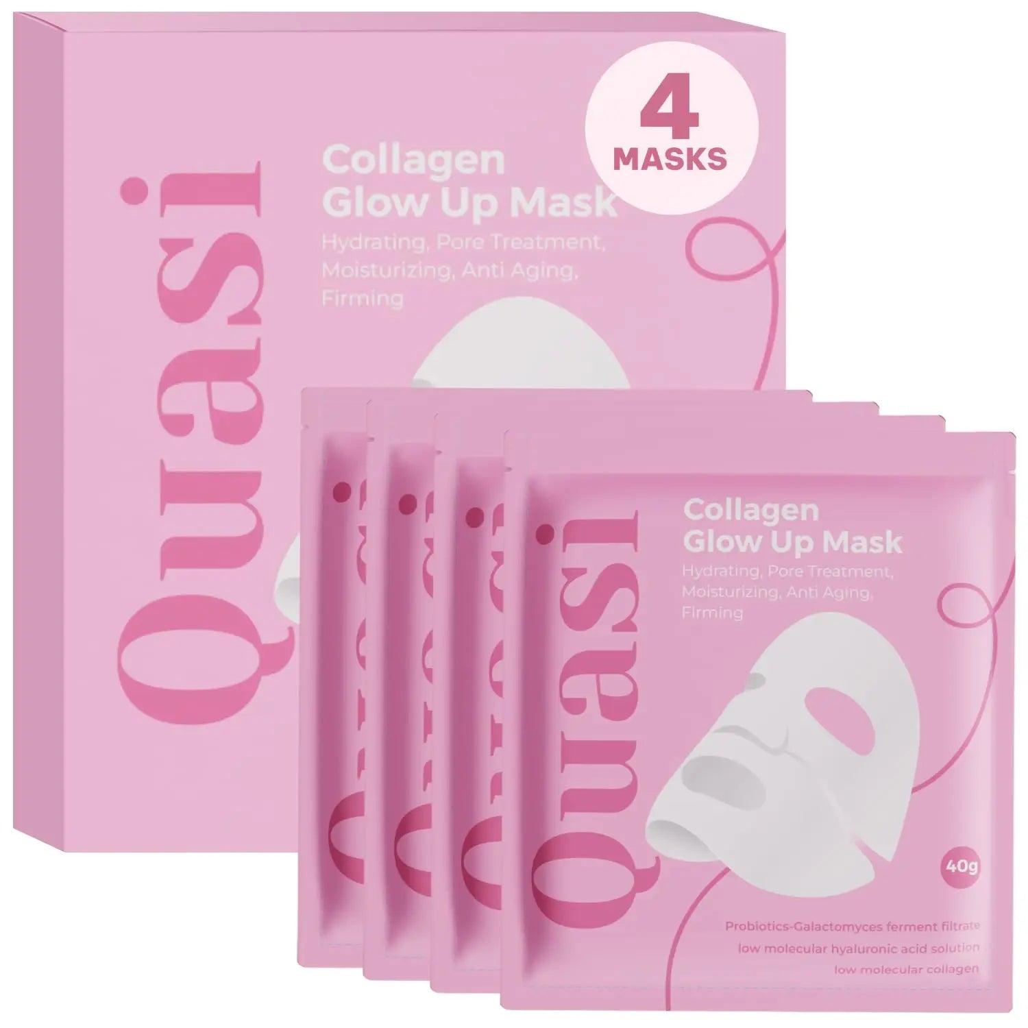 Quasi 3D Lifting Skincare Set Korean Night Cream Serum Face Mask Overnight Deep Hydration Firming Brightening Pore Minimizing
