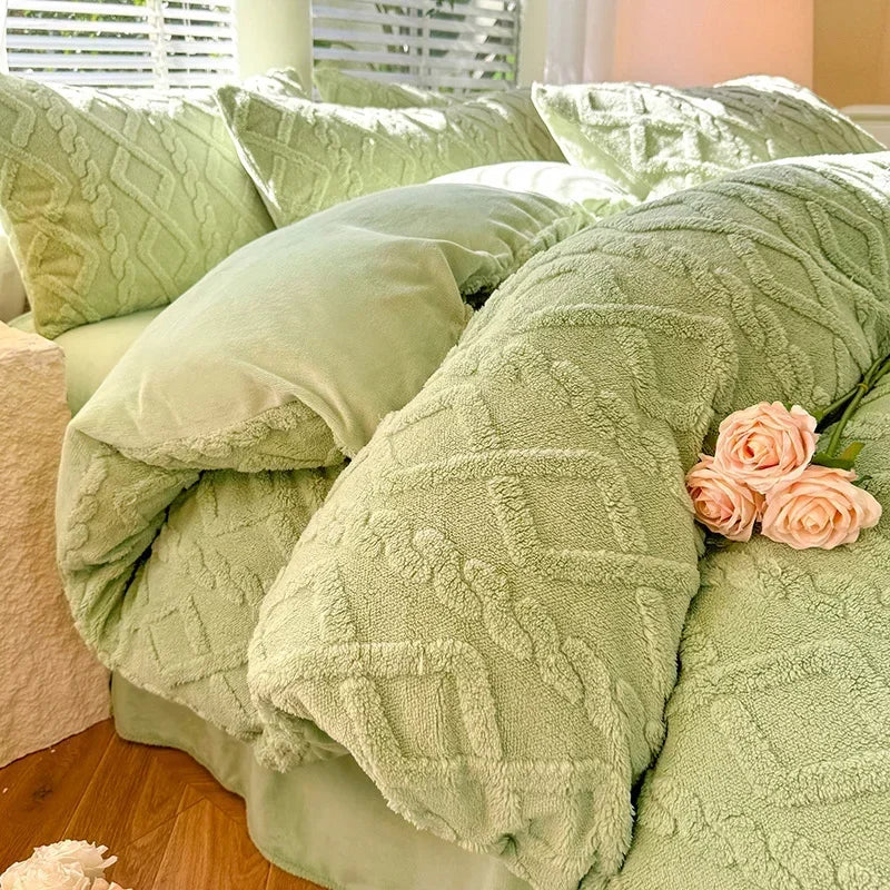 Warmth Duvet Cover Dual Use Blanket Warm Winter Blanket Soft Cozy Quilt Cover Plush Blankets for Beds Soft Cozy NO Pillowcases