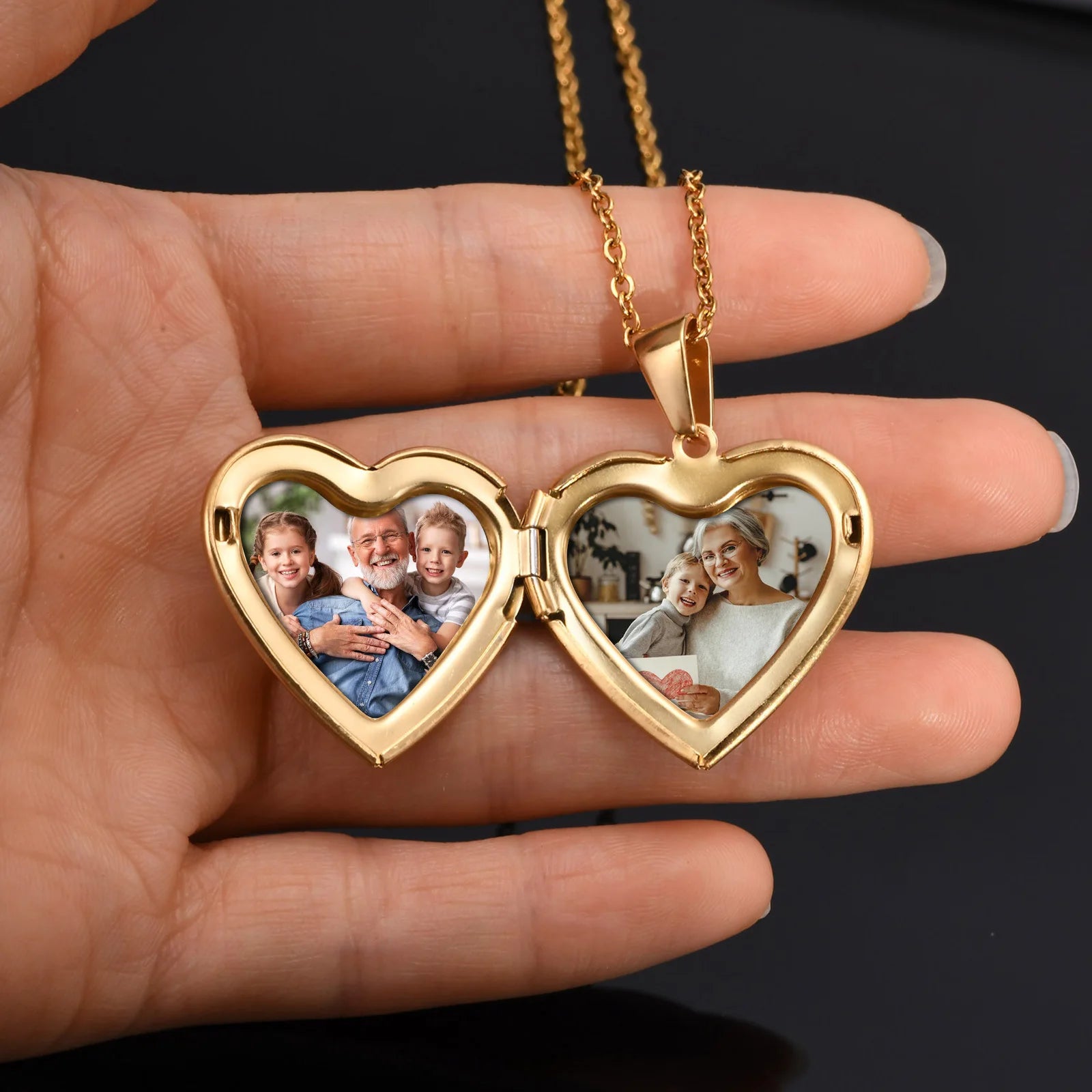 Stainless Steel Jewelry Custom Photo Frame Heart Locket Necklace Women Memory Romantic Love Pendant For Promise Keepsake Gift