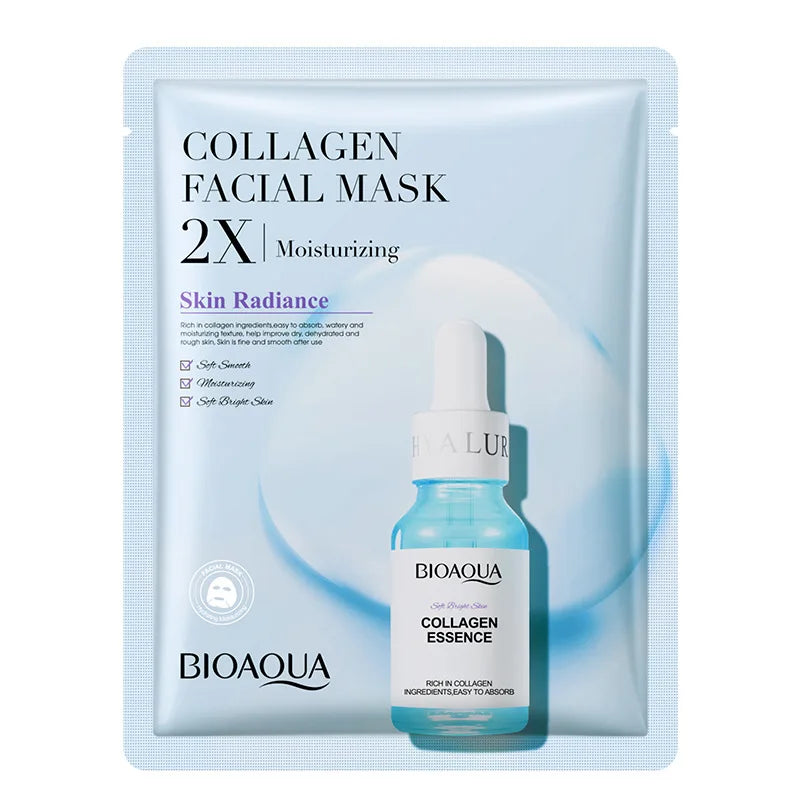 20pcs Centella Collagen Face Mask Moisturizing Refreshing Sheet Masks Hyaluronic Acid Facial Mask Skin Care Products