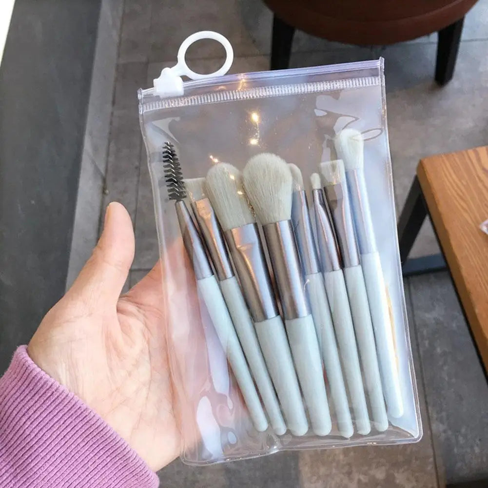 8Pcs/lot Mini Make-up Brush Set Ins Portable Travel Makeup Brush Eye Shadow Foundation Refresh Hand Soft Hair Beauty Tool