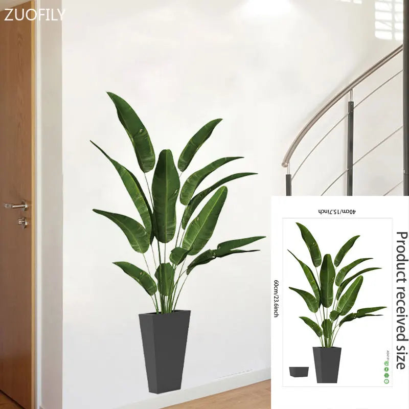 16 Styles Large Tropical Green Plants Wall Stickers Palm Leaves PVC Living Room Art Vinyl Poster Wallpaper Home Decoration Mural