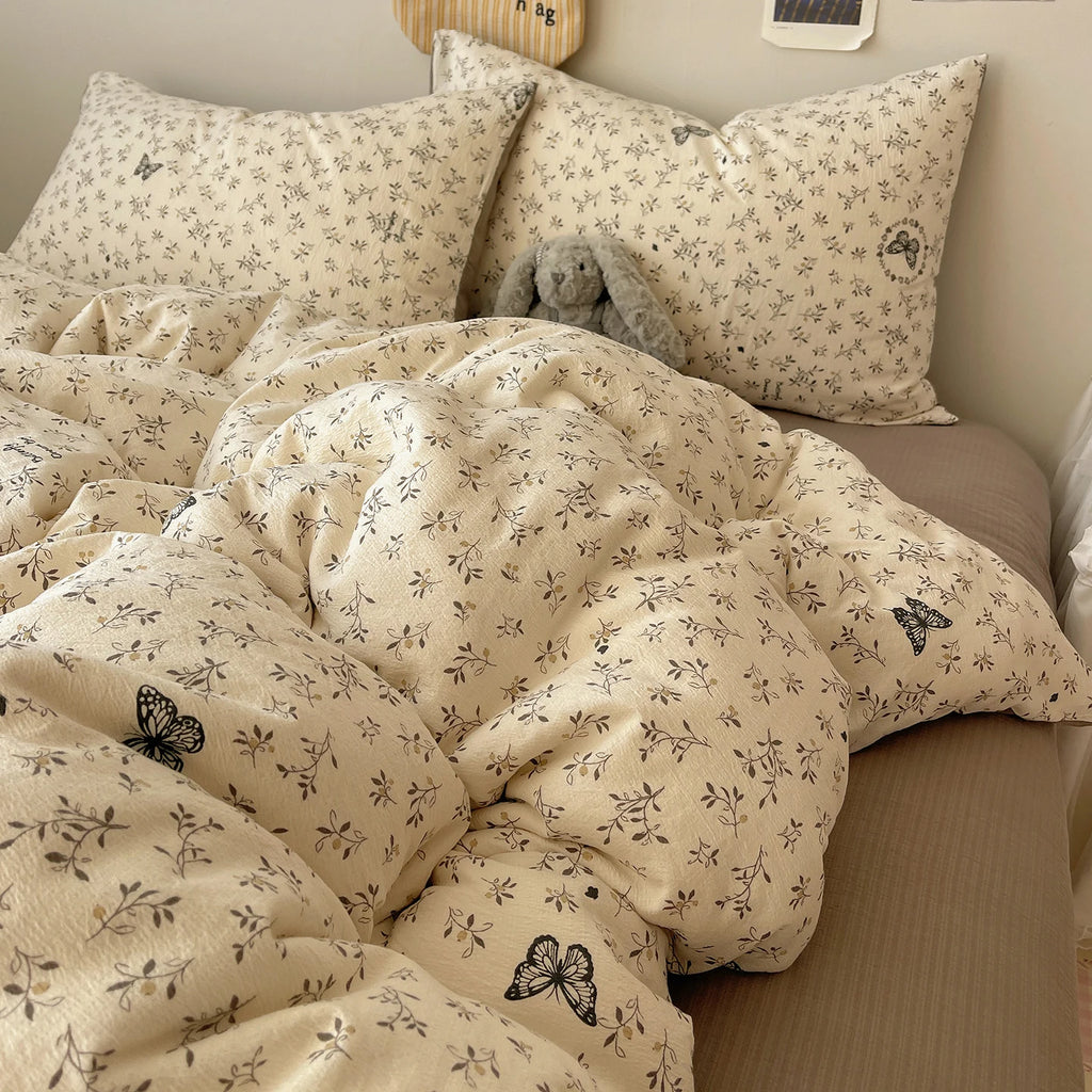 Home Microfiber Duvet Cover 1Pc Breathable Soft Zipper Closure Corner Ties Wrinkle Resistant Hypoallergenic Bedding for Bedroom