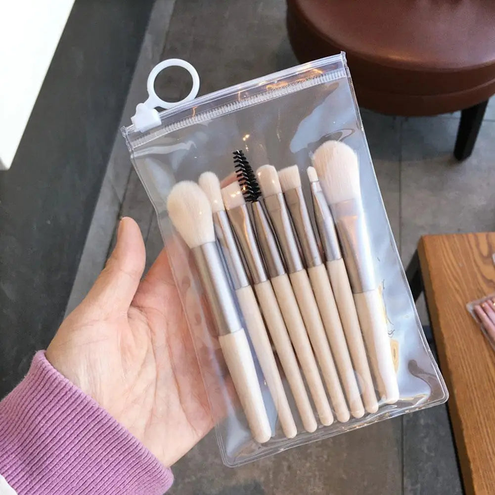 8Pcs/lot Mini Make-up Brush Set Ins Portable Travel Makeup Brush Eye Shadow Foundation Refresh Hand Soft Hair Beauty Tool