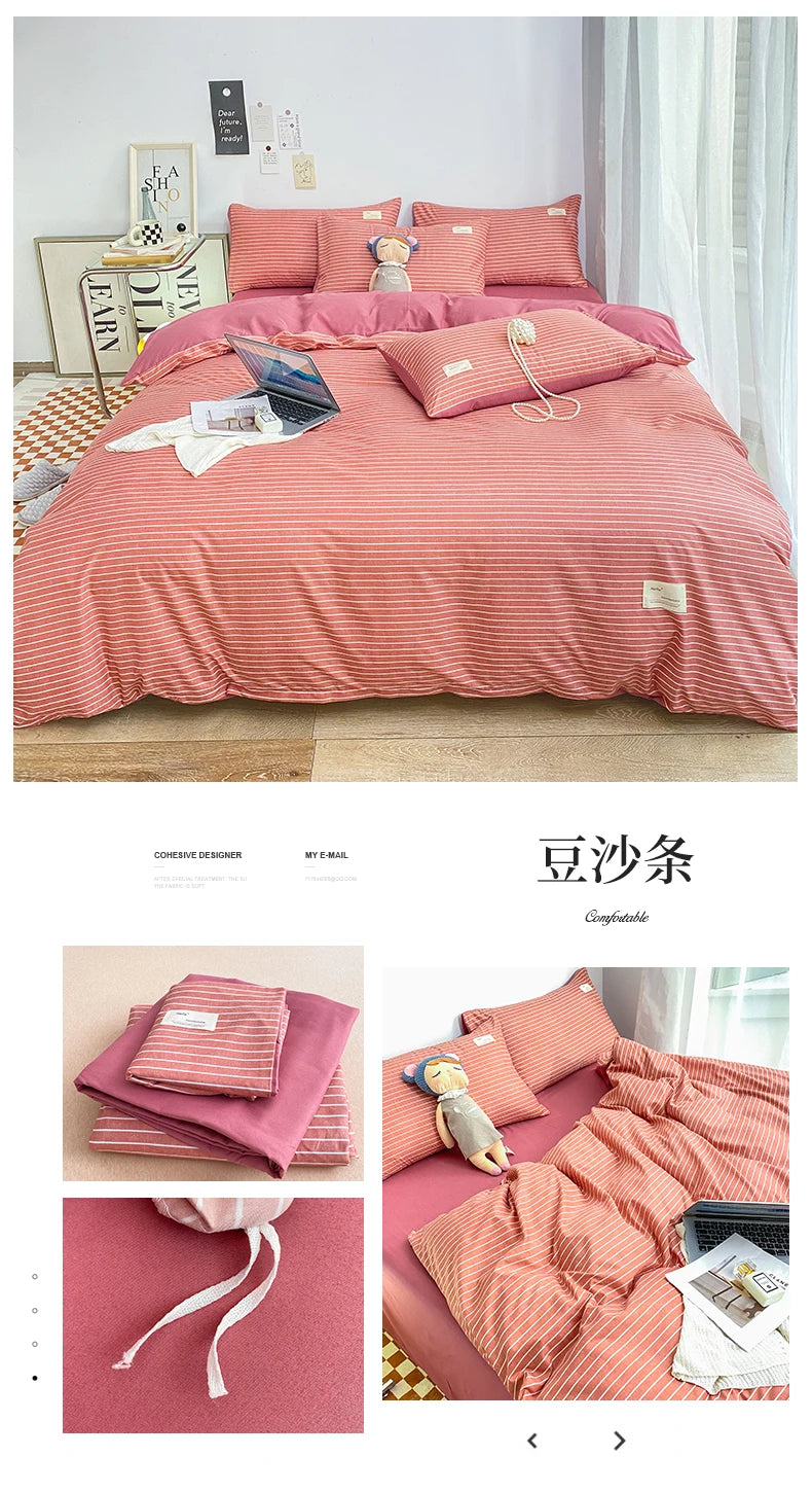 Small plaid pattern style single quilt cover double bed down duvet cover220x240cm large size quilt cover without pillowcase