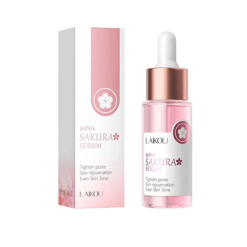 Sakura Whitening Face Serum Fade Fine Lines Anti Aging Tighten Pores Improve Melanin Pigment Dull Moisturizer Brighten Skin Care