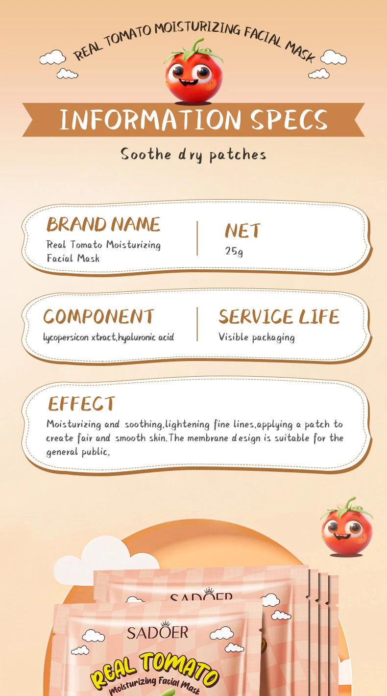 8pcs  Fresh Fruits Face Mask Facial Skincare Moisturizing Brightening Firming Hydrating Facial Masks for Face Skin Care