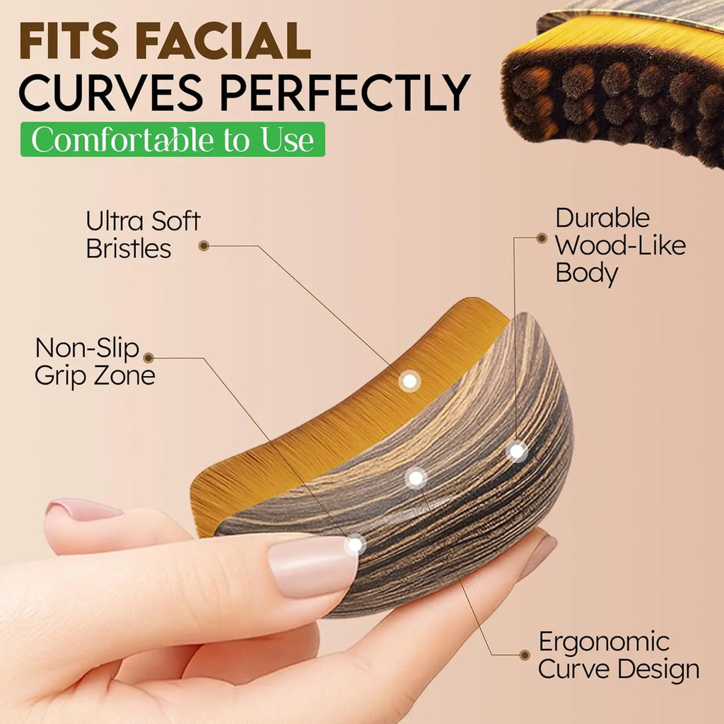 Lymphatic Contour Face Brush Dry Brushing Face Brush Lymphatic Drainage Massager for Face Chin Jawline Sculpting Beauty Tool
