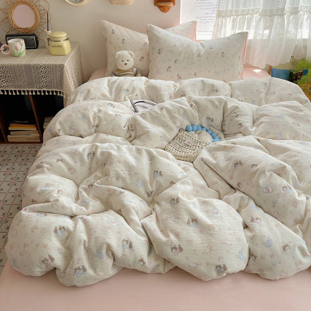 Home Microfiber Duvet Cover 1Pc Breathable Soft Zipper Closure Corner Ties Wrinkle Resistant Hypoallergenic Bedding for Bedroom