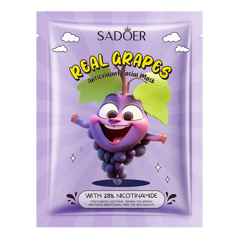 8pcs  Fresh Fruits Face Mask Facial Skincare Moisturizing Brightening Firming Hydrating Facial Masks for Face Skin Care