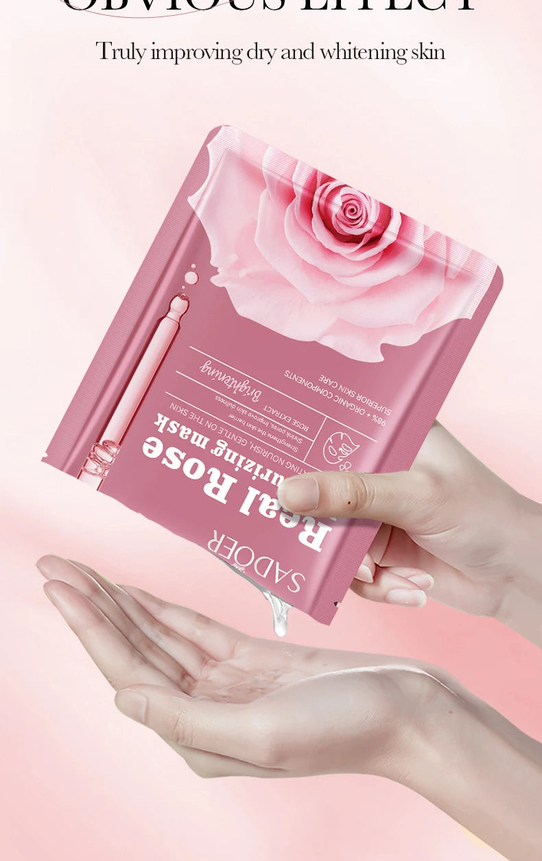 10pcs Fruit Floral Fragrance Face Mask Moisturizing Firming Hydrating Chamomile Blueberry Facial Masks For Face Skin Care