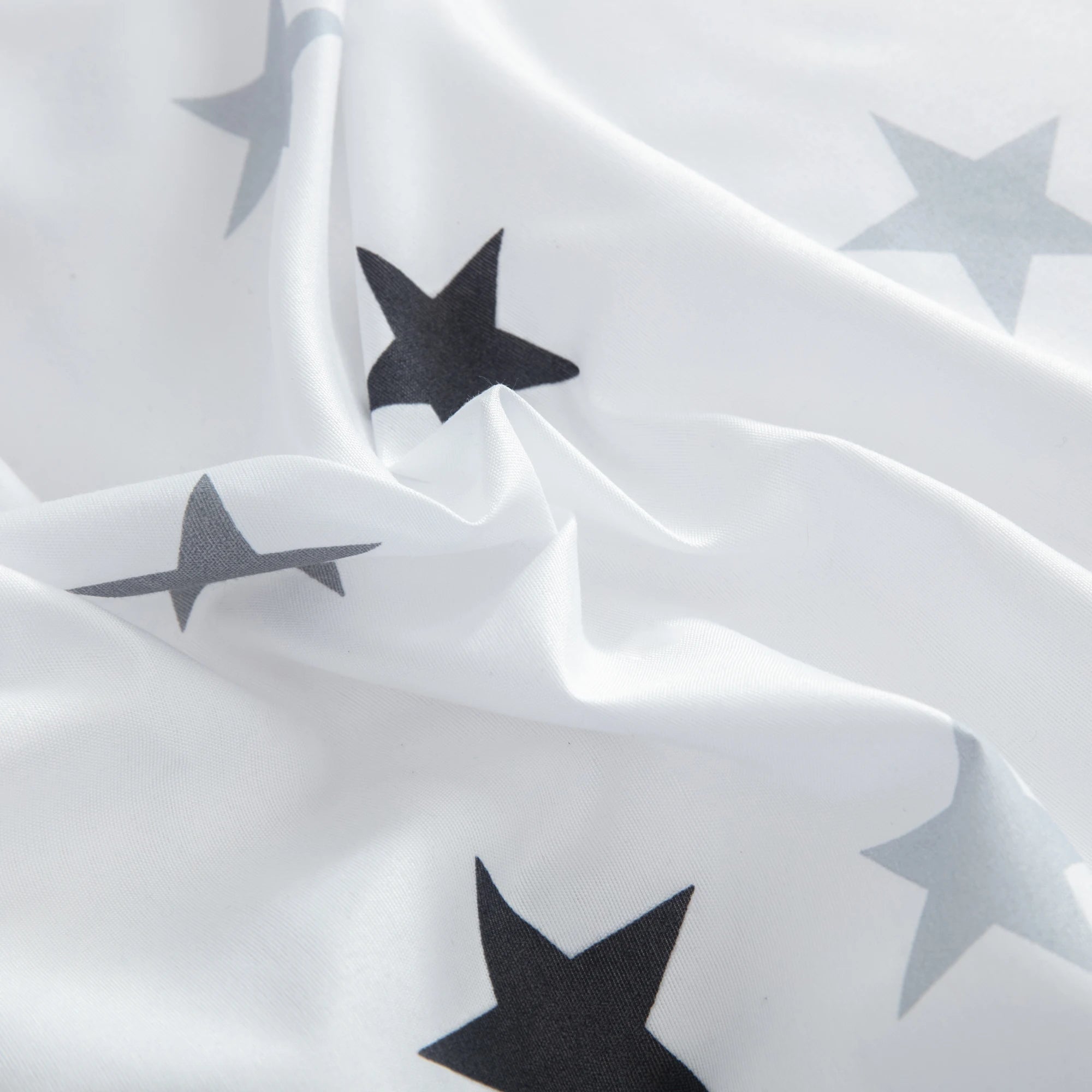 2 Pillowcases + 1 Duvet Cover, Polyester Fiber Star Print White Bedspread 3-Piece Set, Ultra-Soft and Comfortable Polyester Breathable Bedding Duvet Set, Suitable for Bedroom and Guest Room (Bedspread + Pillowcases, Without Q