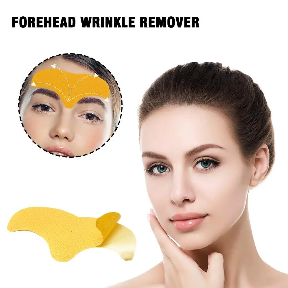 10pcs/box Forehead Wrinkle Patch Lightening Forehead Wrinkle Gel Patch Hydrolyzed Collagen Firming Mask Facial Skincare Sticker