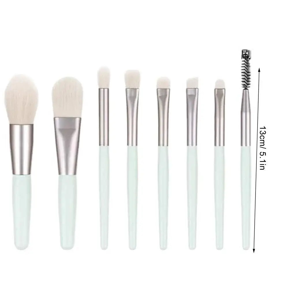 8Pcs/lot Mini Make-up Brush Set Ins Portable Travel Makeup Brush Eye Shadow Foundation Refresh Hand Soft Hair Beauty Tool