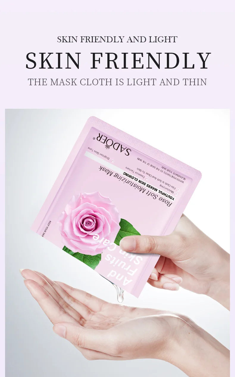 8pcs Fruits Face Mask Beauty Facial Skincare Masks Moisturizing Firming Hydrating Facial Mask Face Care Korean Cosmetics