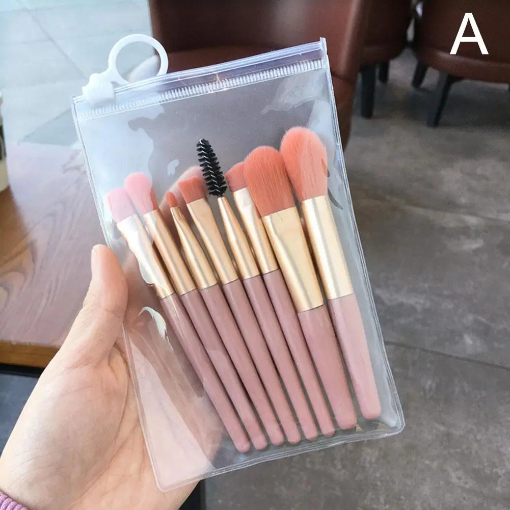 8Pcs/lot Mini Make-up Brush Set Ins Portable Travel Makeup Brush Eye Shadow Foundation Refresh Hand Soft Hair Beauty Tool