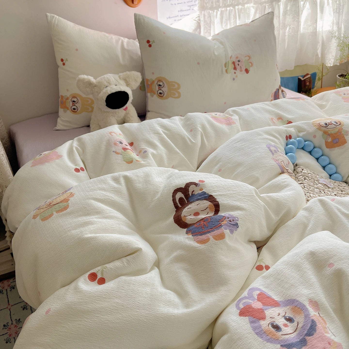 Home Microfiber Duvet Cover 1Pc Breathable Soft Zipper Closure Corner Ties Wrinkle Resistant Hypoallergenic Bedding for Bedroom