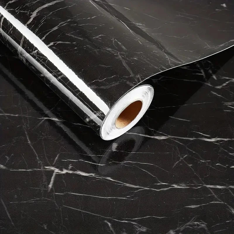 Marble Wall Stickers Wallpaper, Kitchen Countertops Cabinets Furniture Self-adhesive Wallpaper, PVC Greaseproof Stickers