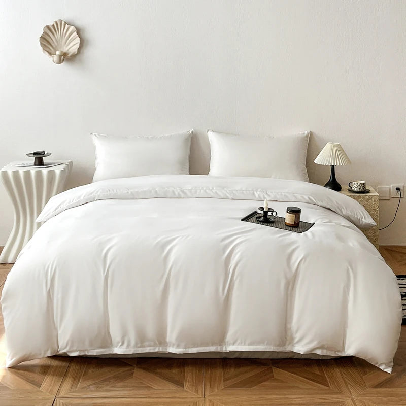 Ins Style Solid Color Duvet Cover Washed Bedclothes Comforter Cover Soft Bedding Quilt Covers 150x200cm / 200x230cm / 220x240cm