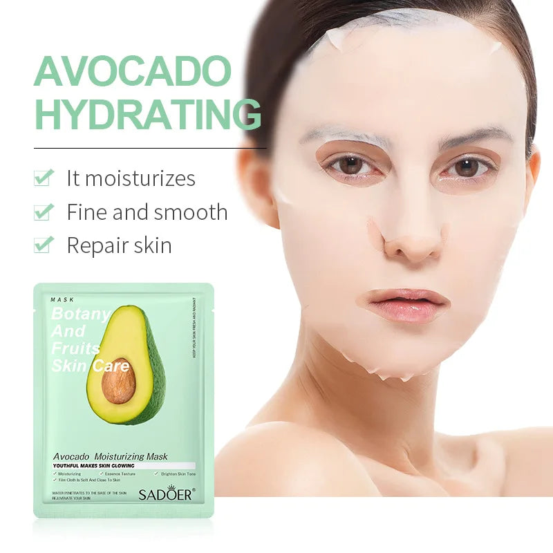 8pcs Fruits Face Mask Beauty Facial Skincare Masks Moisturizing Firming Hydrating Facial Mask Face Care Korean Cosmetics