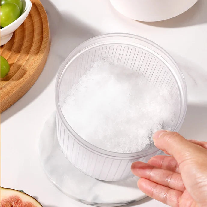 Household Small Size Hand-Operated Making Smoothie Machine with Ice Cube Mold Kitchen Hand Shaved Ice Breaker Ice Crusher